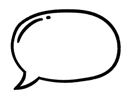 シンプルな横長の円の吹き出し 吹き出し,横長,円,透過,ベース,メッセージ,大きい,シンプル,イラストのイラスト素材