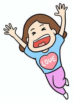 推し活Tシャツで応援する女性 推し活,tシャツ,応援,ライブ,アイドル,ファン,女性,熱狂,笑顔,喜びのイラスト素材