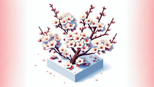 Illustration, full bloom, cherry blossoms, flower, 