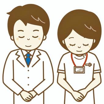 お医者さん　よろしくお願いします1 医者,医師,先生,ドクター,医療機関,医療,診察,病院,仕事,白衣のイラスト素材