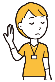  訪問看護師女性(黄)-261-バスト いらない,訪問看護師,看護師,女性,医療,病院,介護,ナース,在宅看護,クリニックのイラスト素材