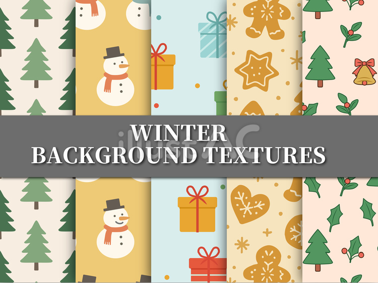 Free Vectors | 5 Winter Texture Sets