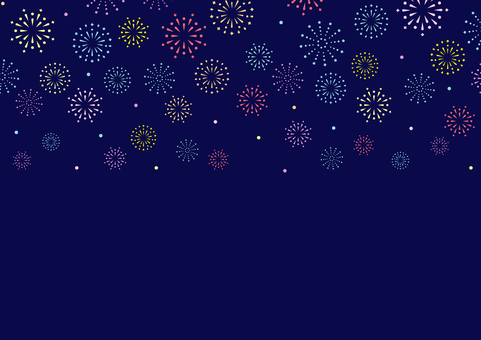 夏の花火、夏祭りや花火大会の背景07 花火,夏祭り,夏,背景,フレーム,花火大会,打ち上げ花火,キラキラ,祭り,枠のイラスト素材