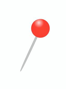 赤い丸の地点のイラスト 地点,針,位置,目印,印,刺す,止める,赤丸,イラスト,1本のイラスト素材