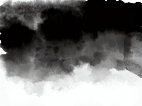 墨で描いた背景素材＿墨絵＿モノクロ モノクロ,墨,墨汁,背景,白黒,壁紙,モノトーン,ポストカード,和風,和柄のイラスト素材