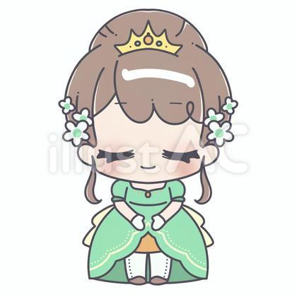 ちびキャラ_お花のお姫様2