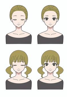 女性_顔 女性_顔 女の子,女性,美容のイラスト素材