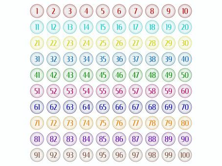 숫자의 일러스트 1~100 그 52, JPG, PNG 및 AI 숫자의 일러스트 1~100 그 52, 디지털, 디자인, 화려한, JPG, PNG 및 AI