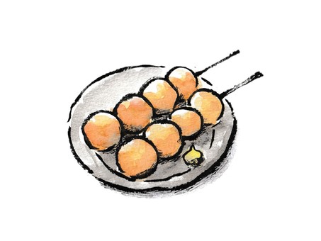 山形名物 玉こんにゃく 山形名物 玉こんにゃく 玉こんにゃく,食べ物,山形,こんにゃく,和食,おつまみ,居酒屋メニュー,からし,串,お皿のイラスト素材