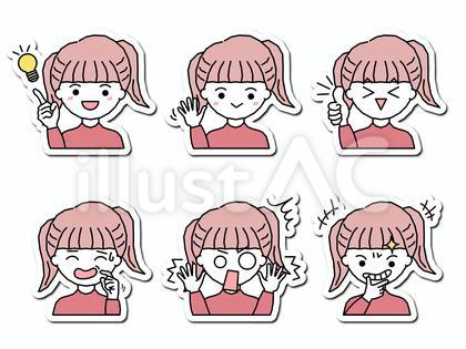 シンプルで可愛い女性Cセット 1