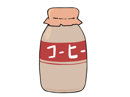 コーヒー牛乳 コーヒー牛乳,飲み物,主線あり,イラスト素材,広告,チラシ,cm,白背景,背景透過,ゆるかわのイラスト素材