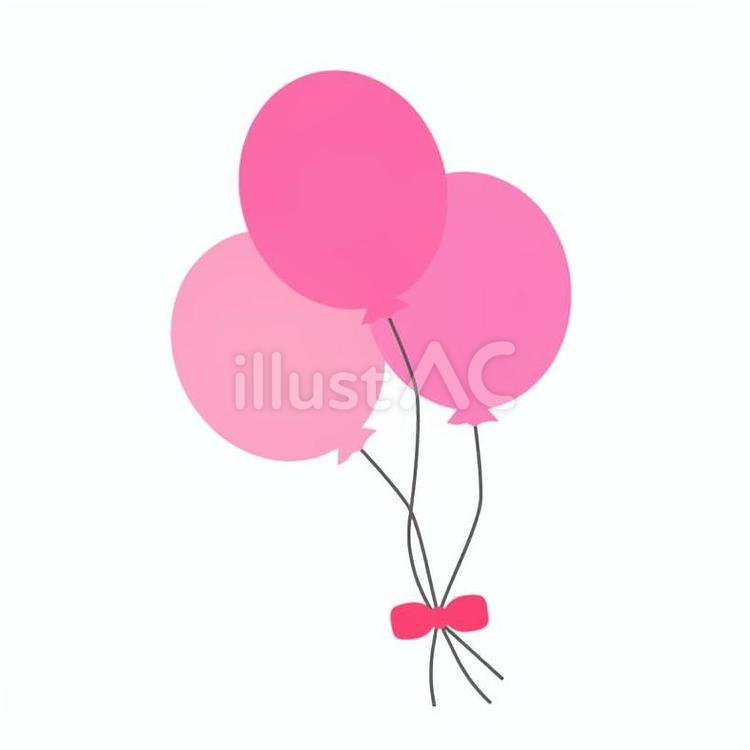 ピンクの風船 風船,ピンク,かわいいのイラスト素材