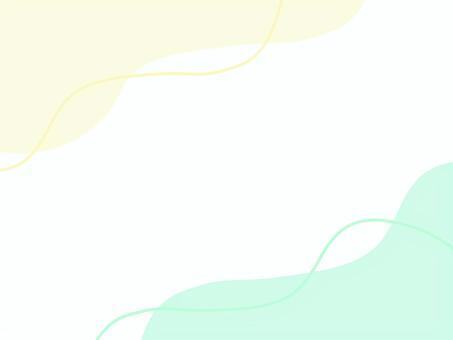 手描き流体シェイプ背景 緑 黄色 背景,パステル,流体,シェイプ,くすみ,黄色,緑,ふんわり,かわいい,フレームのイラスト素材