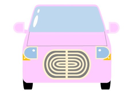 Illustration, mini car, minivan, one box, 