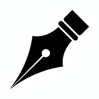 ペン先のアイコン ペン先,万年筆,アイコン,シルエット,文具,書く,ペン,筆記,シンプル,黒のイラスト素材