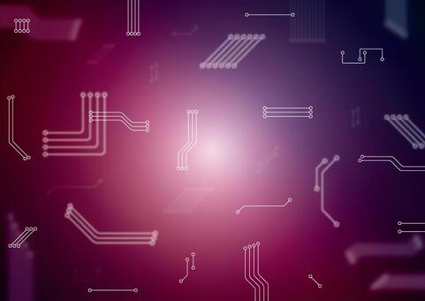 電子回路の紫色のデジタル背景 デジタル,電子回路,テクノロジー,基盤,ライン,スタイリッシュ,紫色,背景のイラスト素材