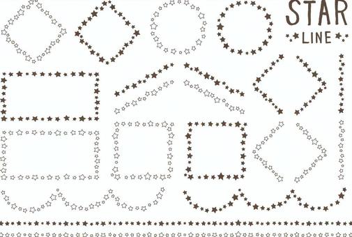 Star line, Star line, star, decoration, decorative frame,
