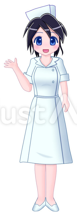 看護婦さん全身 看護婦,ナース,看護師のイラスト素材