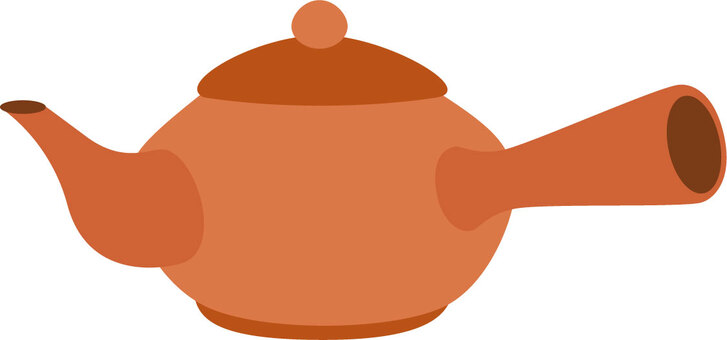 Illustration, teapot, japanese style, simple, 