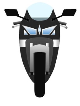 バイク102 バイク,二輪車,自動二輪車,ツーリング,オートバイ,モーターサイクル,電動バイク,正面,シンプル,ユニークのイラスト素材