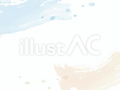 シンプルな手描きの淡い水彩フレーム