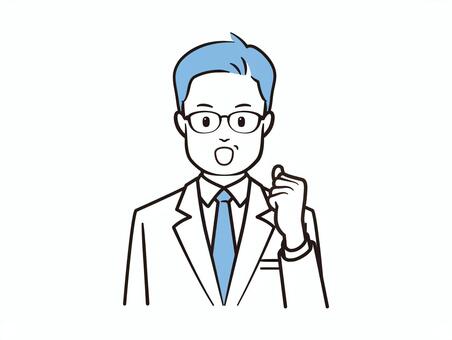 ガッツポーズでやる気を示す男性医者 医者,病院,クリニック,医療,白衣,ドクター,診察,研究者,研究員,内科のイラスト素材