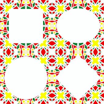 シームレスなモザイクの枠　色々　ｎ モザイク,クリスマス,クリスマスカラー,12月,xmas,バックグラウンド,テクスチャー,シームレス,カラフル,モダンのイラスト素材