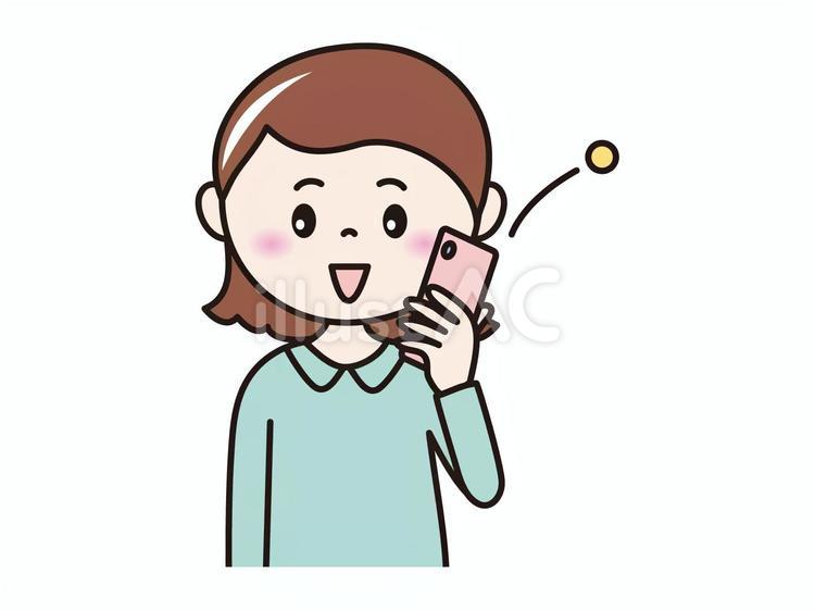 30代女性(スマホ2) 人物,女性,主婦のイラスト素材