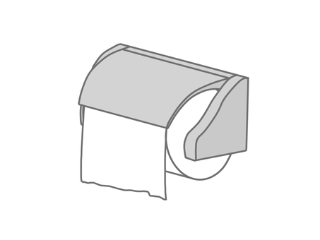 引き出されたトイレットペーパー トイレットペーパー,トイレットペーパーホルダー,トイレ,ペーパーホルダー,巻紙,ちり紙,日用品のイラスト素材