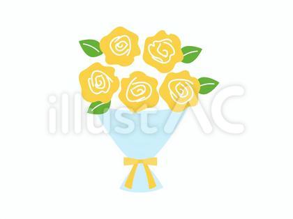 父の日の黄色いバラのブーケ
