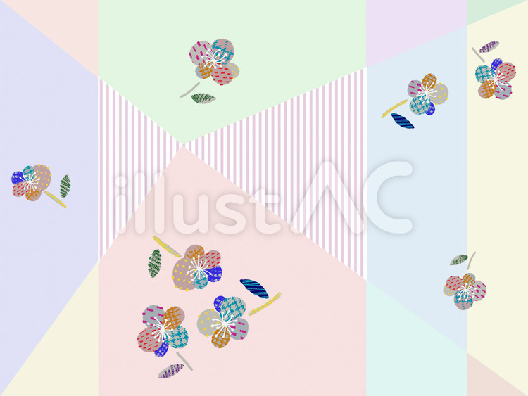 やさしく触れる花-8 幾何柄,floral,graphicのイラスト素材