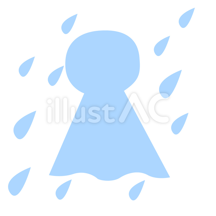 てるてる坊主と雨 てるてる坊主,梅雨,天気のイラスト素材