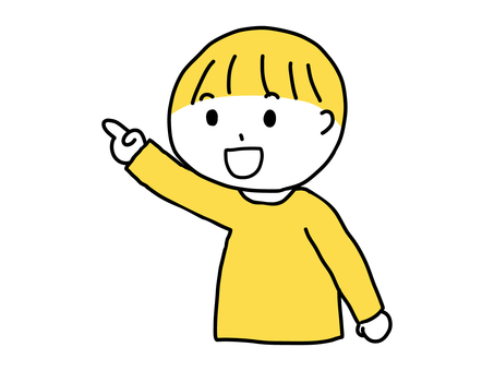 斜め上を指差す男の子 指差し,あっち,ポイント,あれ,これ,ここ,男の子,男子,キッズ,子供のイラスト素材