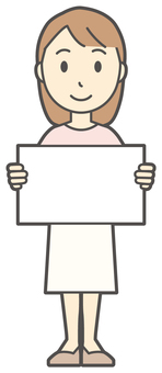  ロングヘア女性-492-全身