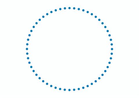 シンプルなドットの丸フレーム（青） フレーム,枠,飾り枠,ドット,水玉,丸,シンプル,青のイラスト素材