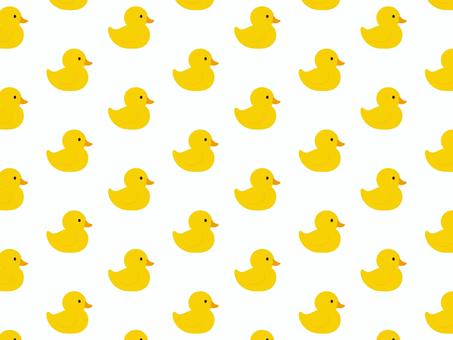 アヒル柄のかわいい背景イラスト アヒル,背景,壁紙,かわいい,白背景,デザイン,黄色,鳥,イラストのイラスト素材