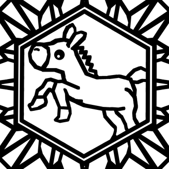 シームレスなモザイク　干支　午　o  午,馬,干支,動物,正月,年賀状,背景素材,線,バックグラウンド,モザイクのイラスト素材