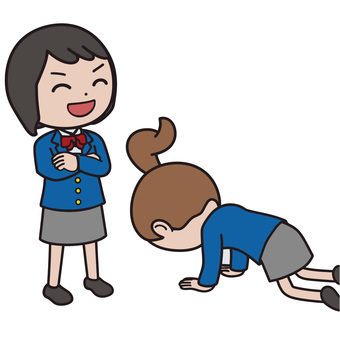 勝敗が決まった人々 勝ち,負け,敗者,勝者,明暗,敗北,勝利,勝敗,天国,地獄のイラスト素材