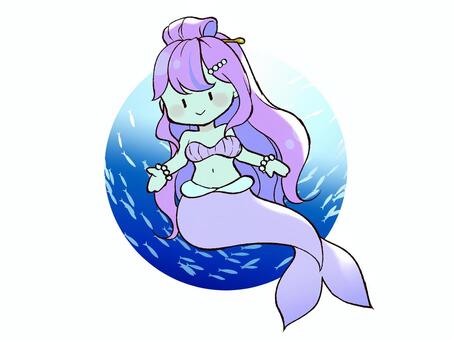 人魚姫手描きイラスト｜無料イラスト・フリー素材なら「イラストAC」