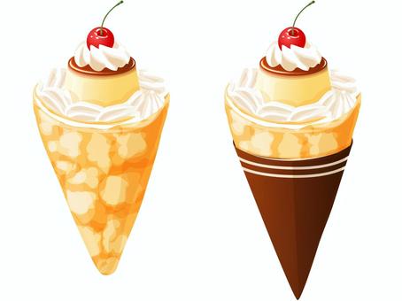 Illustration, crepe, pudding, sweets, 