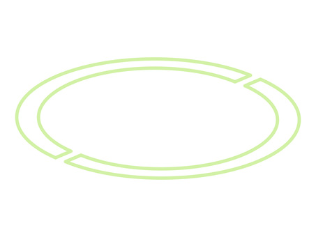 緑の途切れた楕円フレーム フレーム,途切れ,楕円,背景,丸,線画,緑,ポップ,ロゴ,タイトルのイラスト素材