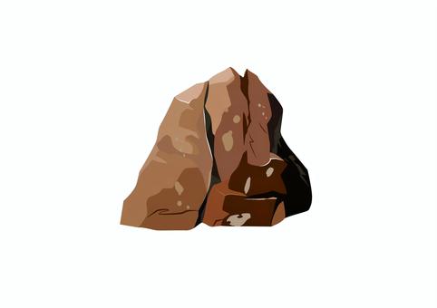 岩石 赤茶系 A 岩石 赤茶系 A 岩石,赤茶,岩,石,自然石,素朴,ベクターのイラスト素材