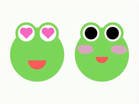 カエルの顔（ラブ）