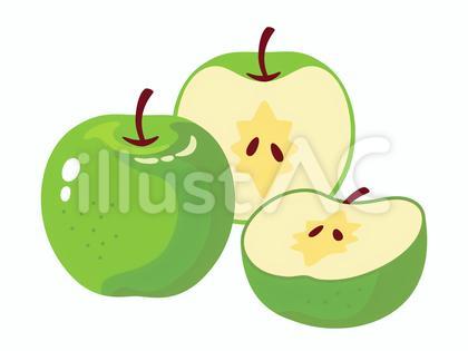 青りんごのイラスト