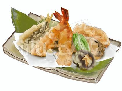 天ぷら盛り合わせ(鯵ししとう)