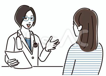 診察をする女性医師