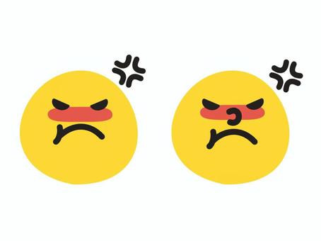 ニコちゃんマーク　激怒 ニコちゃんマーク,スマイリー,フェイス,マーク,顔文字,怒る,キレる,激怒,不機嫌,イライラのイラスト素材