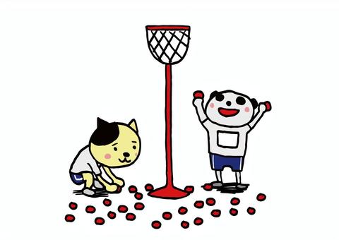 動物運動会(玉入れ) 動物運動会(玉入れ) 運動会,玉入れ,動物のイラスト素材