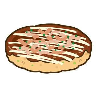 お好み焼き お好み焼き,食べ物,屋台,露店,お祭り,粉もの,和食のイラスト素材