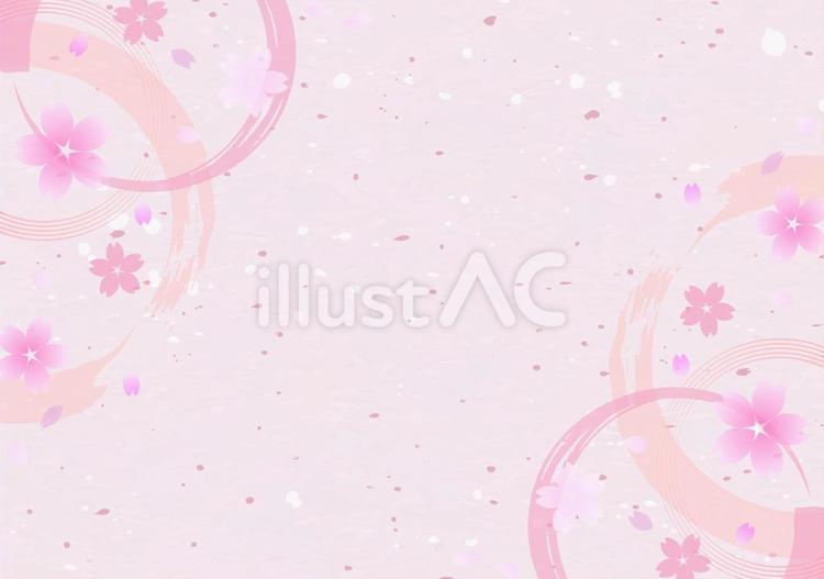 和風の桜背景 桜,フレーム,和風のイラスト素材